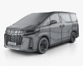 Toyota Alphard S 2022 Modello 3D wire render