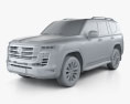 Toyota Land Cruiser 2022 3D模型 clay render