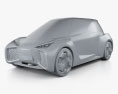 Toyota Rhombus 2022 3d model clay render