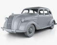 Toyota AA HQインテリアと 1940 3Dモデル clay render