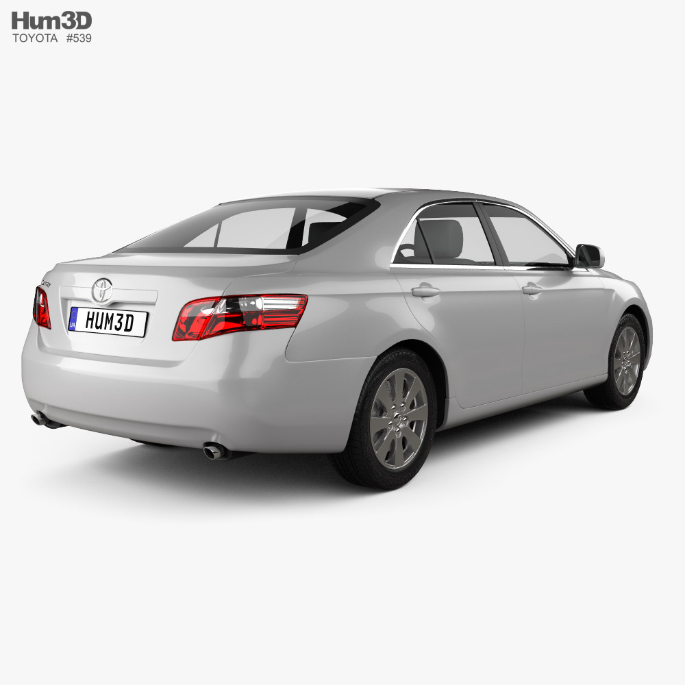 Toyota Camry LE 2013 3d model back view