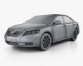 Toyota Camry LE 2013 3d model wire render