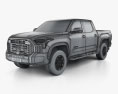 Toyota Tundra Crew Max Limited 2022 3D-Modell wire render