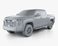 Toyota Tundra Crew Max Limited 2022 3d model clay render