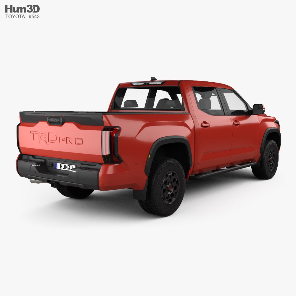 Toyota Tundra CrewMax TRD Pro 2022 3d model back view