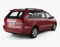 Toyota Sienna XLE Limited 2007 3d model back view
