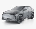 Toyota bZ4X Limited 2023 3D-Modell wire render