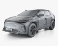 Toyota bZ4X XLE 2023 3d model wire render