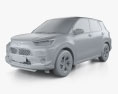 Toyota Raize 2021 3d model clay render