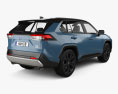 Toyota RAV4 XSE hybrid 2022 3d model back view