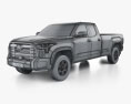 Toyota Tundra Double Cab Long Bed SR 2022 3d model wire render