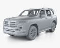 Toyota Land Cruiser 인테리어 가 있는 2021 3D 모델  clay render