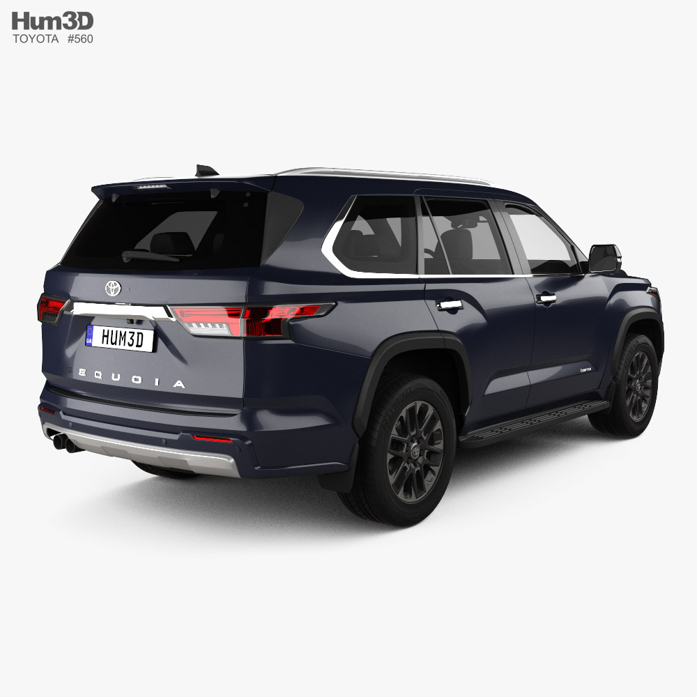 Toyota Sequoia Limited 2022 3d model back view
