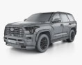 Toyota Sequoia Limited 2022 3d model wire render
