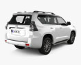 Toyota Land Cruiser Prado 5-door 2020 3d model back view