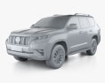 Toyota Land Cruiser Prado 5-door 2020 3D модель clay render