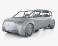 Toyota Fine-Comfort Ride 인테리어 가 있는 2017 3D 모델  clay render