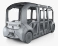 Toyota e-Palette 인테리어 가 있는 2019 3D 모델  wire render
