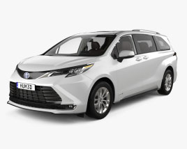 Toyota Sienna Limited hybrid mit Innenraum 2020 3D-Modell