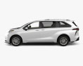Toyota Sienna Limited гібрид з детальним інтер'єром 2020 3D модель side view