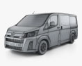 Toyota Hiace Panel Van L2H1 2019 3d model wire render