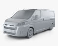 Toyota Hiace Panel Van L2H1 2019 3d model clay render