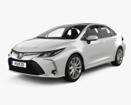 Toyota Corolla Altis インテリアと 2020 3Dモデル