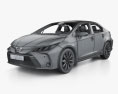 Toyota Corolla Altis with HQ interior 2020 3d model wire render