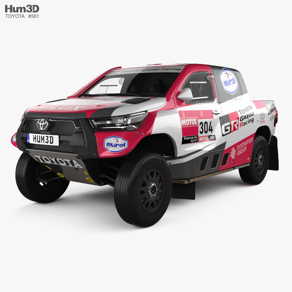 Toyota Hilux Dakar Rally 2021 3D модель