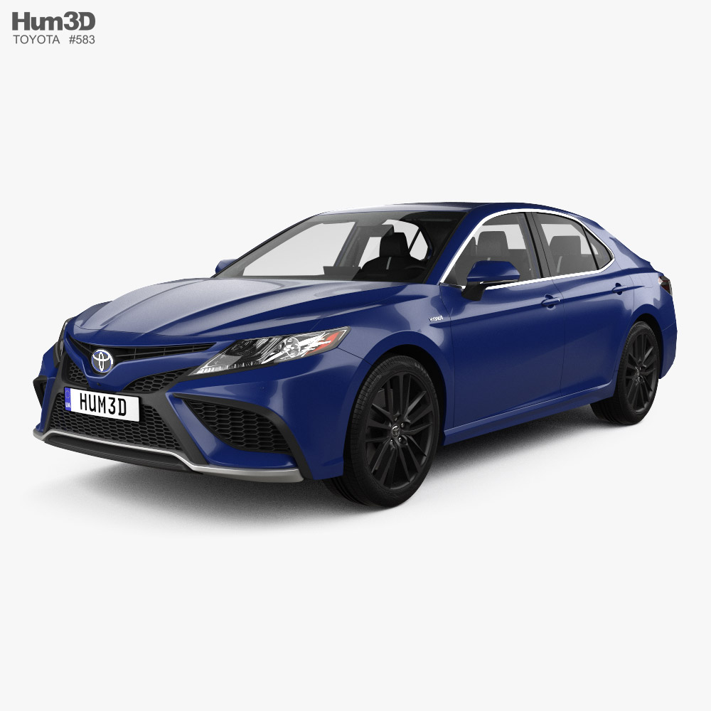 Toyota Camry XSE hybrid with HQ interior 2021 3D модель