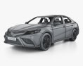 Toyota Camry XSE avec Intérieur 2021 Modèle 3d wire render