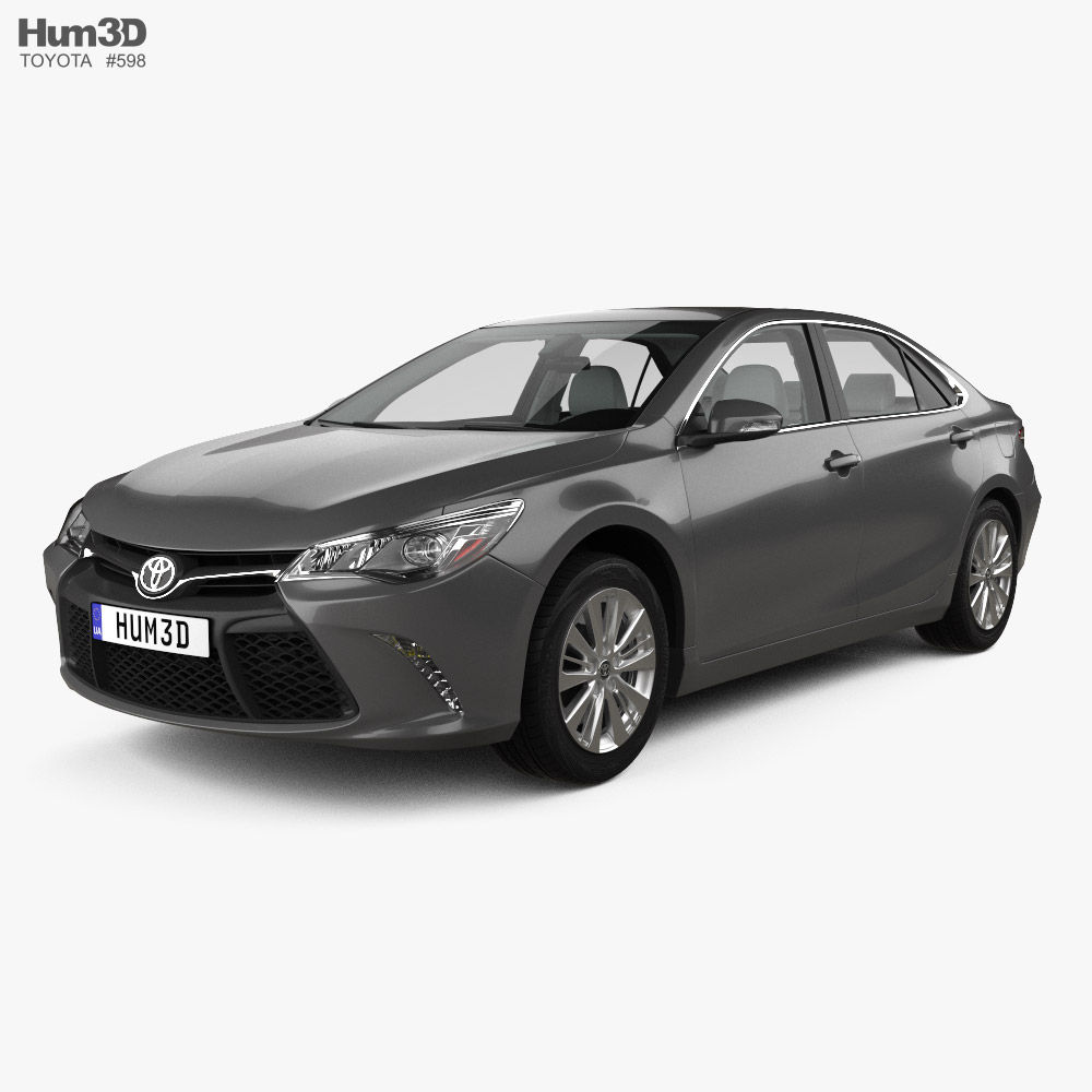 Toyota Camry Limited con interior 2015 Modelo 3D