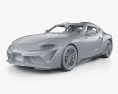 Toyota Supra GR Premium US-spec con interni 2020 Modello 3D clay render