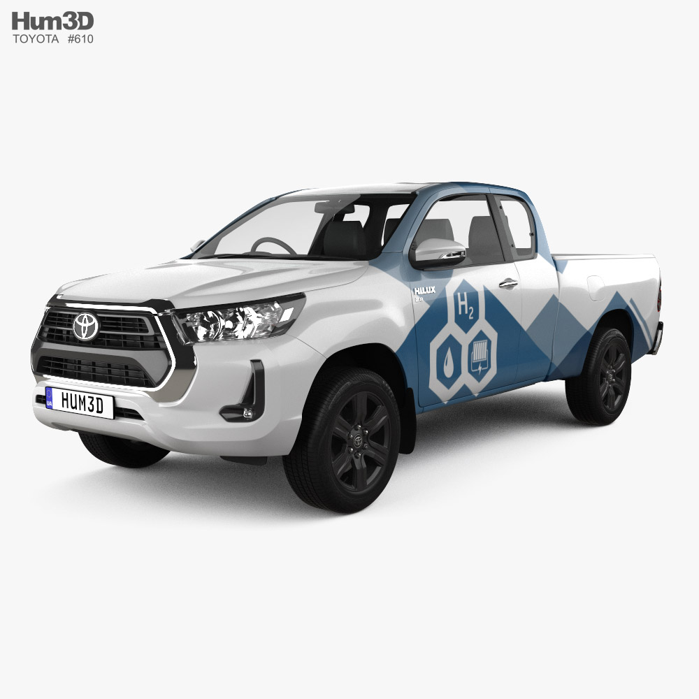 Toyota Hilux Extra Cab Hydrogen prototype 2022 3D 모델 