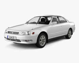 Toyota Mark II with HQ interior 1992 3D model