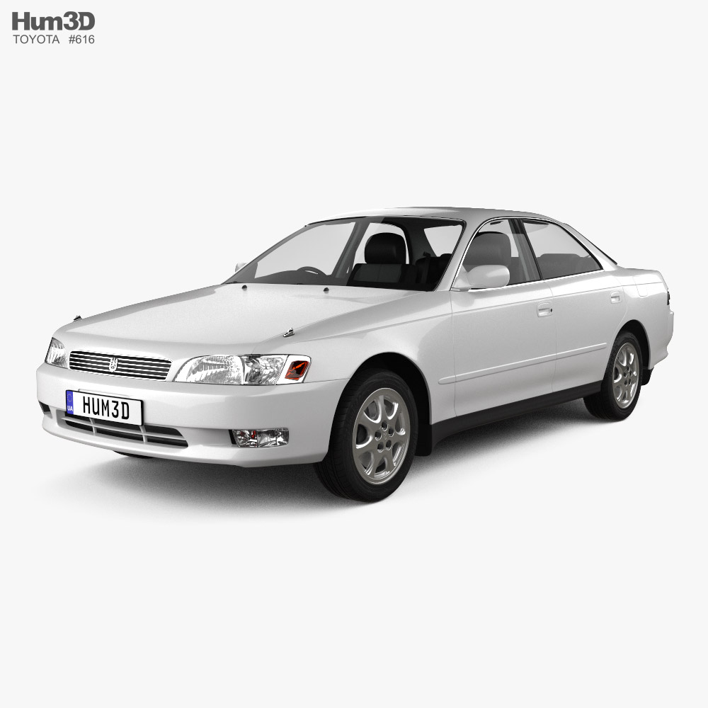 Toyota Mark II with HQ interior 1992 3D model