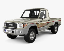 Toyota Land Cruiser Single Cab Pickup LX 2022 3D model