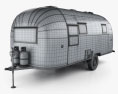 Airstream Flying Cloud Travel Trailer 1954 Modèle 3d wire render