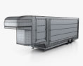LOHR Confidential Car Transporter Semi Trailer 2015 3d model wire render