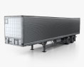 Fruehauf FVA241C Dry Van Semi Trailer 2017 3d model wire render