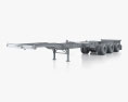Pratt GN2040EZ Container Chassis 40ft Напівпричіп 2018 3D модель clay render