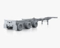 Pratt GN2040EZ Container Chassis 40ft Напівпричіп 2018 3D модель