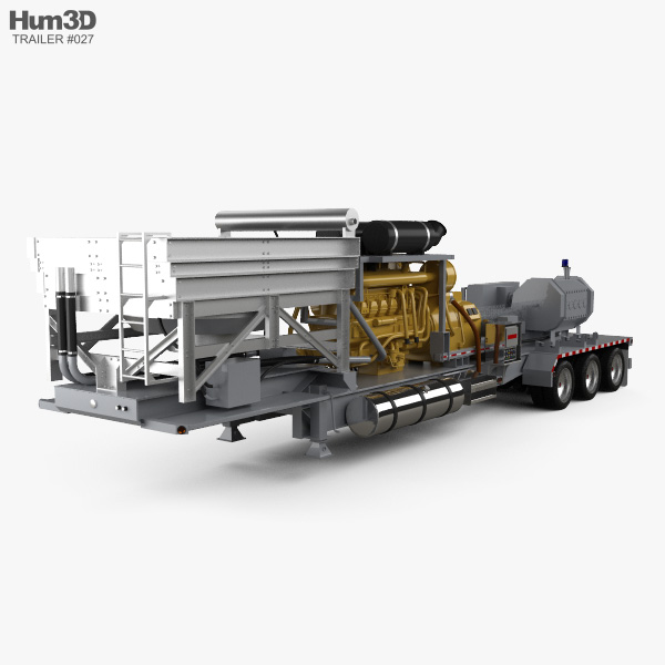 Fracturing Unit Semi-remorque 2018 Modèle 3D