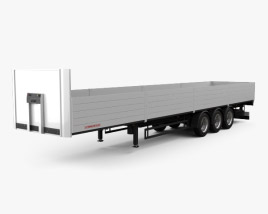 Schwarzmueller Platform Semi Trailer 3-axle 2016 3D model
