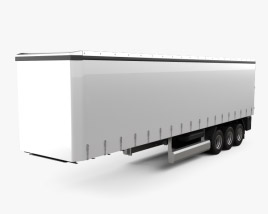 Generic Curtainsider Semi Trailer 2012 3D model