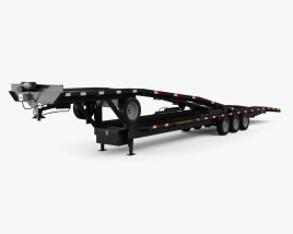 Kaufman Double Deck EZ4 Gooseneck Car Hauler Trailer 2021 3D model