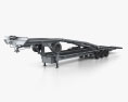 Kaufman Double Deck EZ4 Gooseneck Car Hauler Trailer 2021 3D模型 wire render