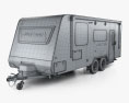Jayco Journey Caravan Car Trailer 2021 Modelo 3d wire render