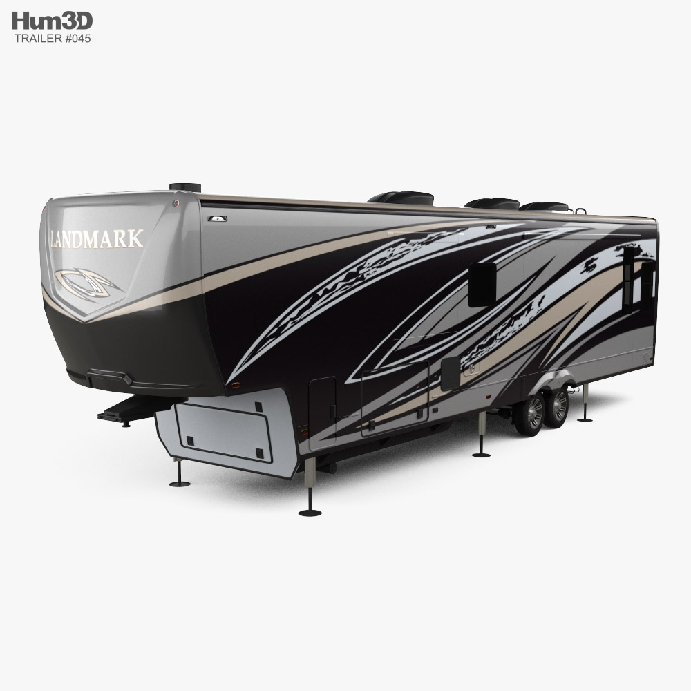 Landmark 365 Caravan Car Trailer 2021 3Dモデル