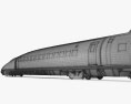 500 Series Shinkansen Treno ad alta velocità Modello 3D